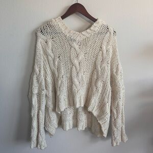 cream knit sweater